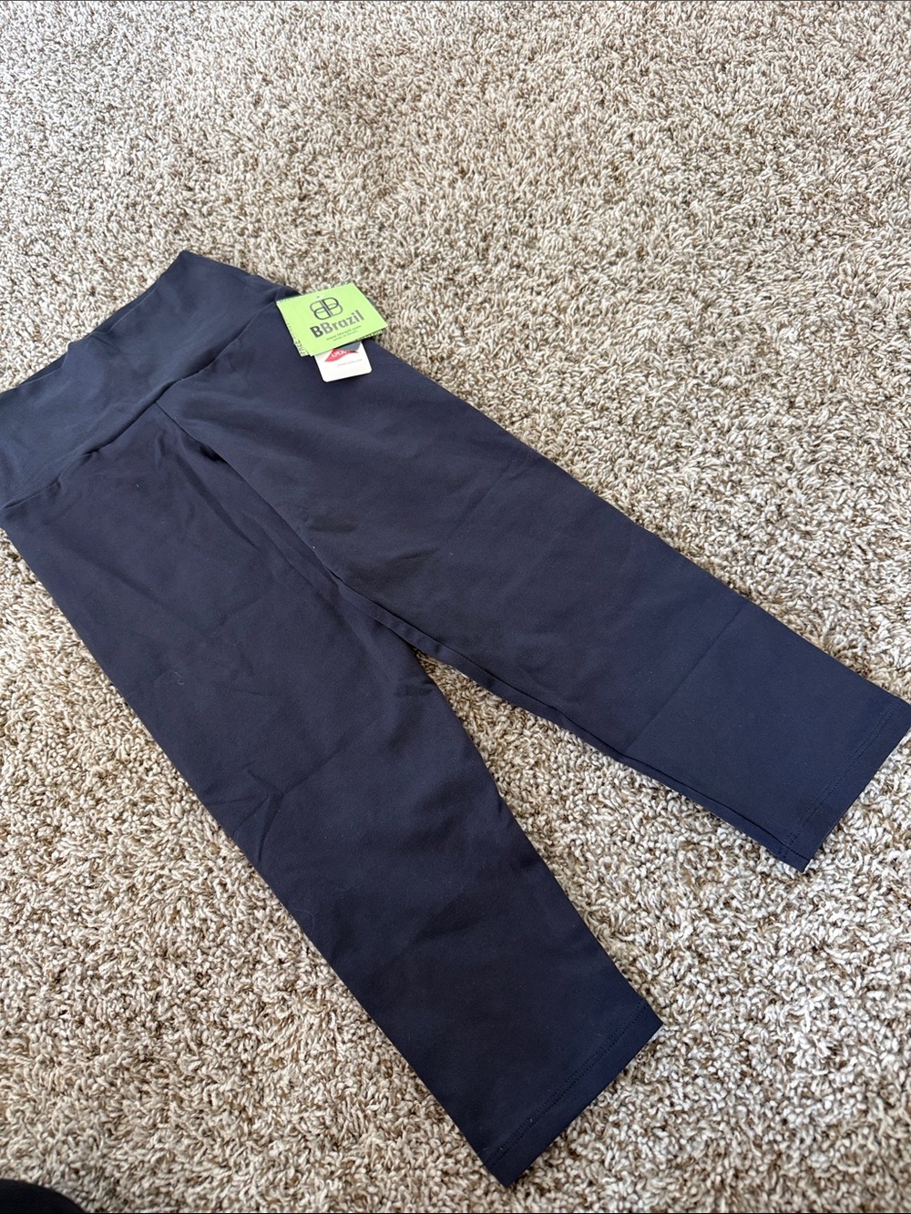 High-Rise Black Capri Leggings